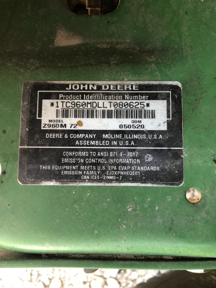 Photo of 2020 John Deere Z960M