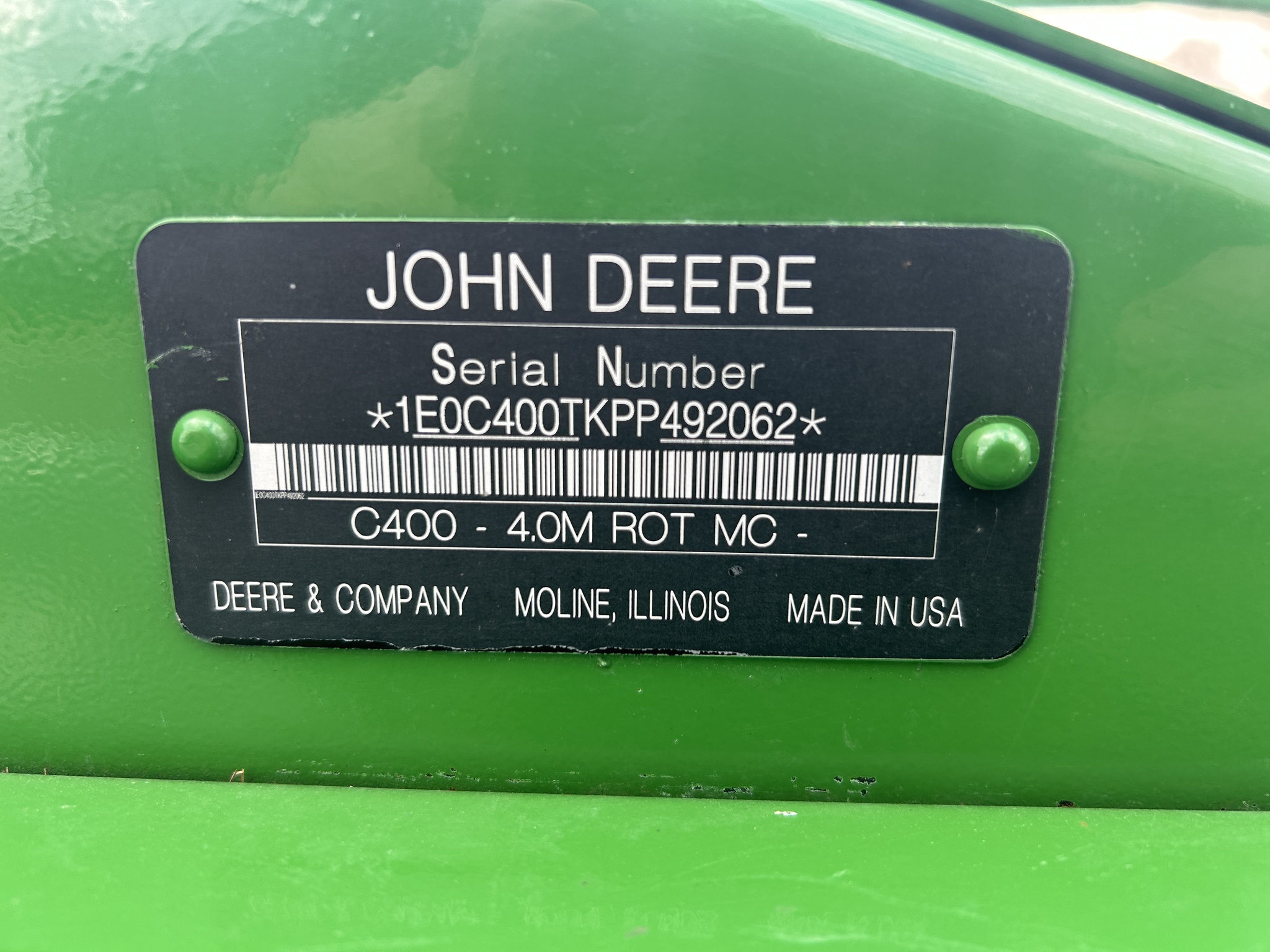  2023 John Deere C400 at Heritage Tractor in Baldwin City, KS