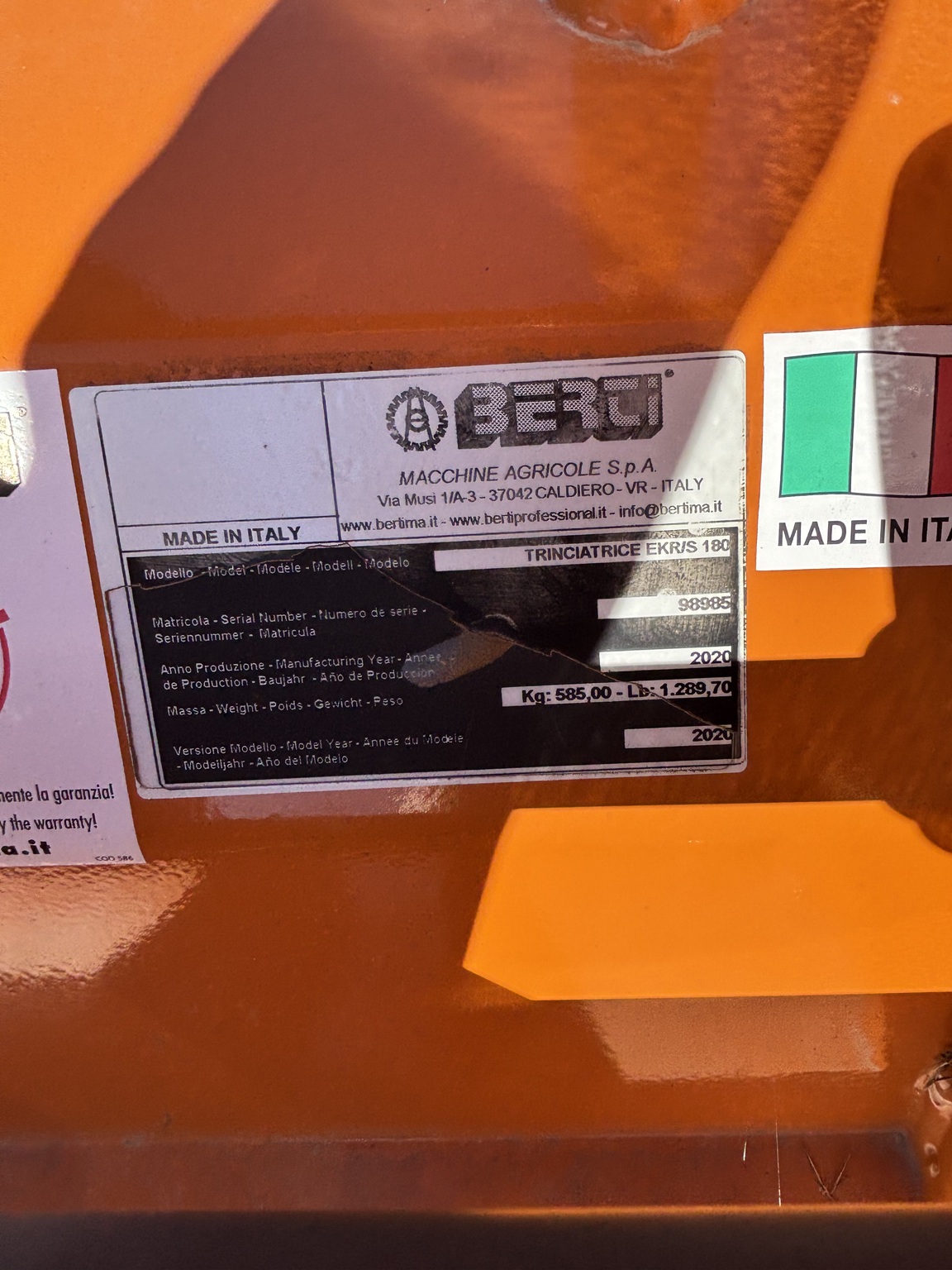 2022 Berti ERK/S180 Image 2