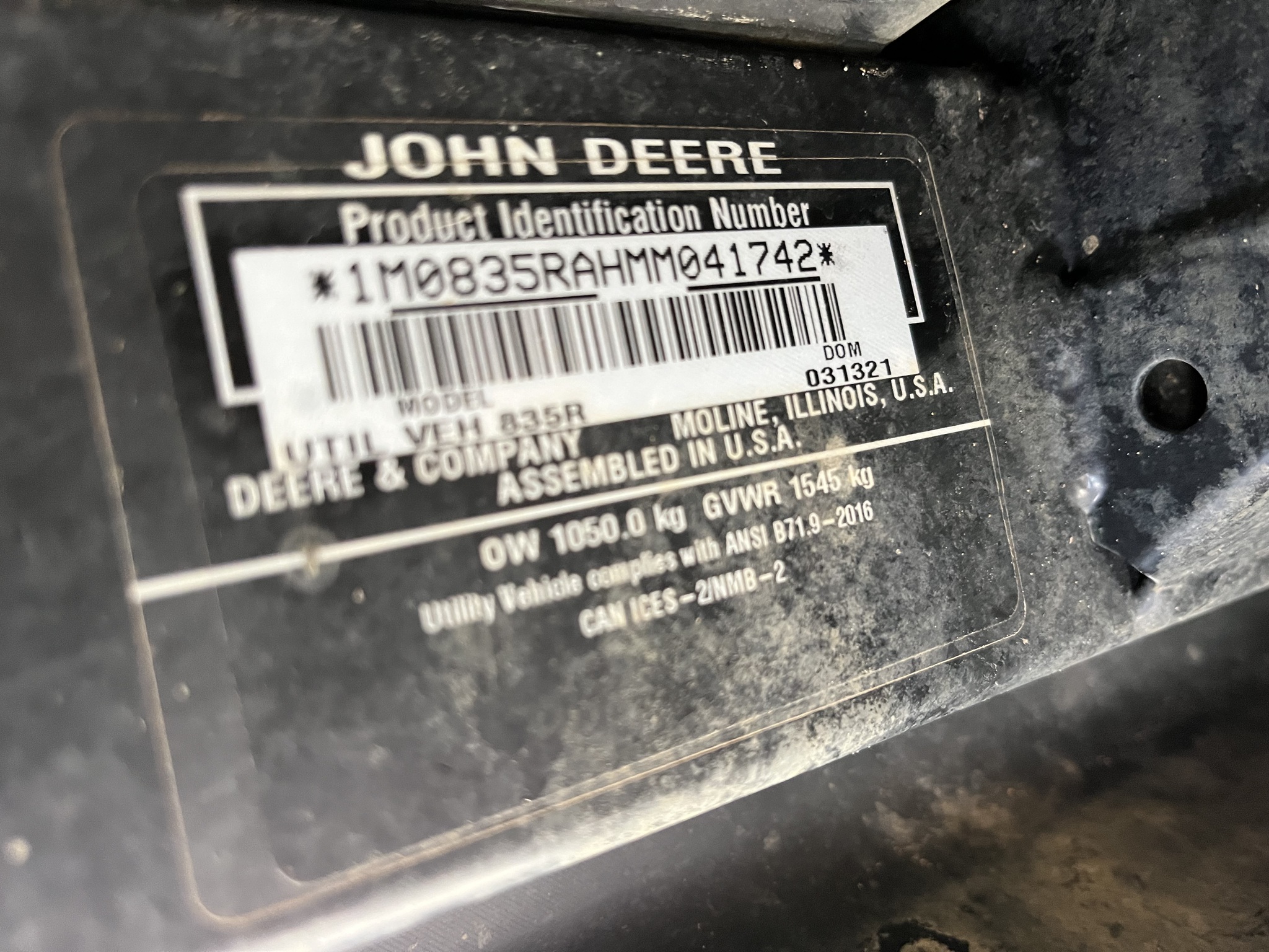  2021 John Deere XUV 835R at Heritage Tractor in Nevada, MO