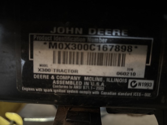 Used 2010 John Deere X300 Lawn & Garden Tractors at Koenig Equipment in Urbana, OH - Photo12