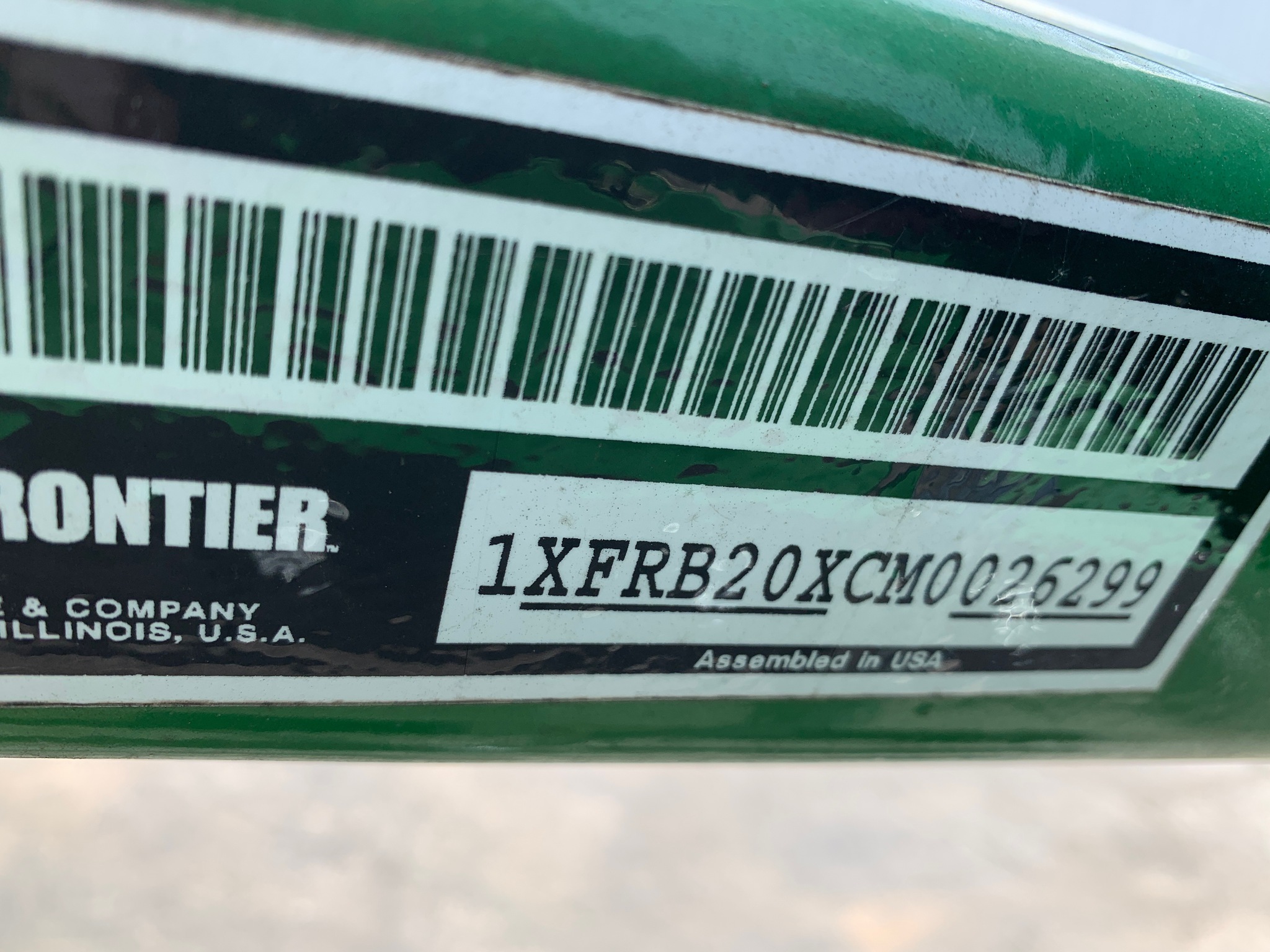  2021 Frontier RB2072 STD REAR BLADE at Heritage Tractor in Lamar, MO