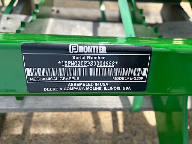  2025 Frontier MG20F at Heritage Tractor in West Plains, MO