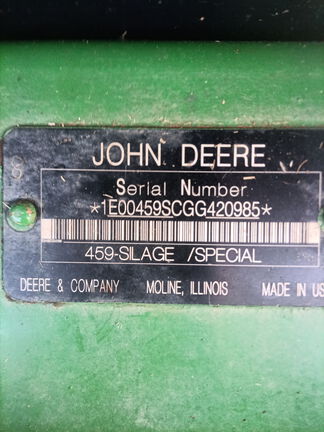 2016 John Deere 459 Silage Special