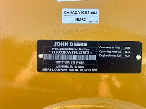 Photo of 2026 John Deere 333 P