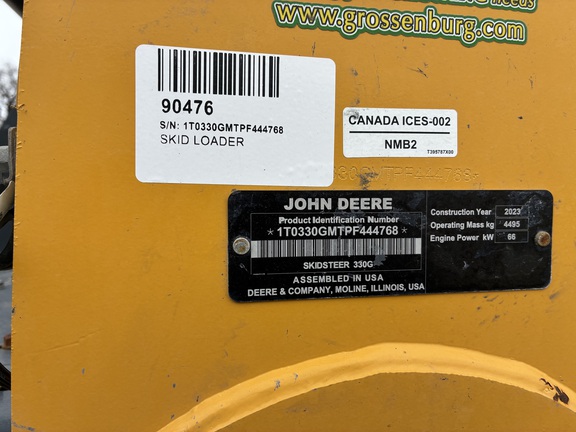 2023 John Deere 330G (9th thumbnail)