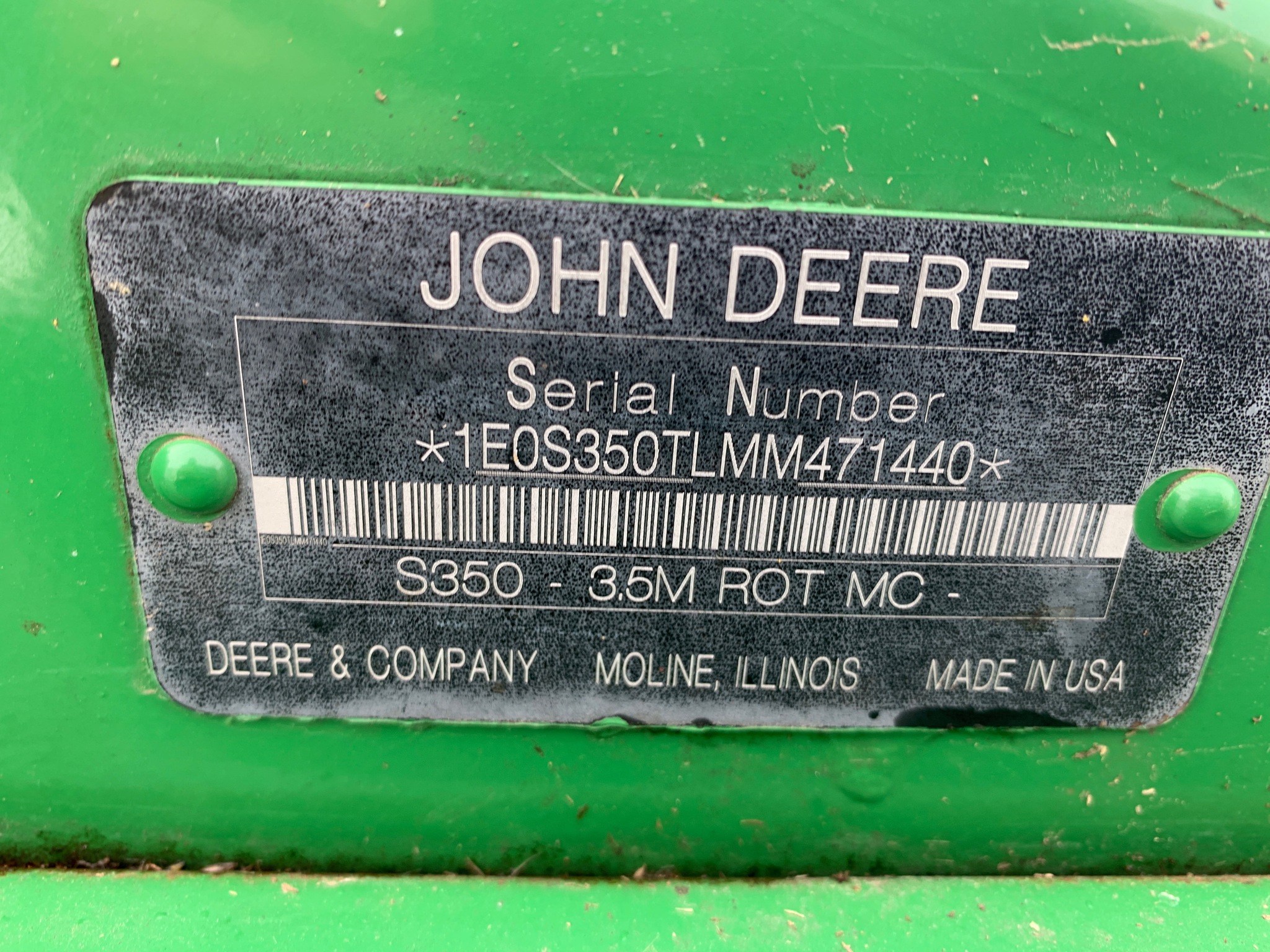  2021 John Deere S350 at Heritage Tractor in Lamar, MO