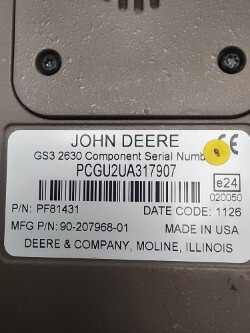 2013 John Deere 2630 W/AUTOTRAC SF1 AND SECTION CONTROL Image 3