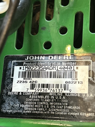 Used 2013 John Deere Z235 Zero Turn Mowers at Koenig Equipment in Urbana, OH - Photo6