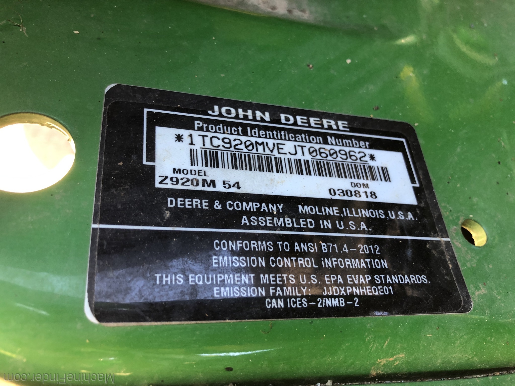 2018 John Deere Z920M Image 6