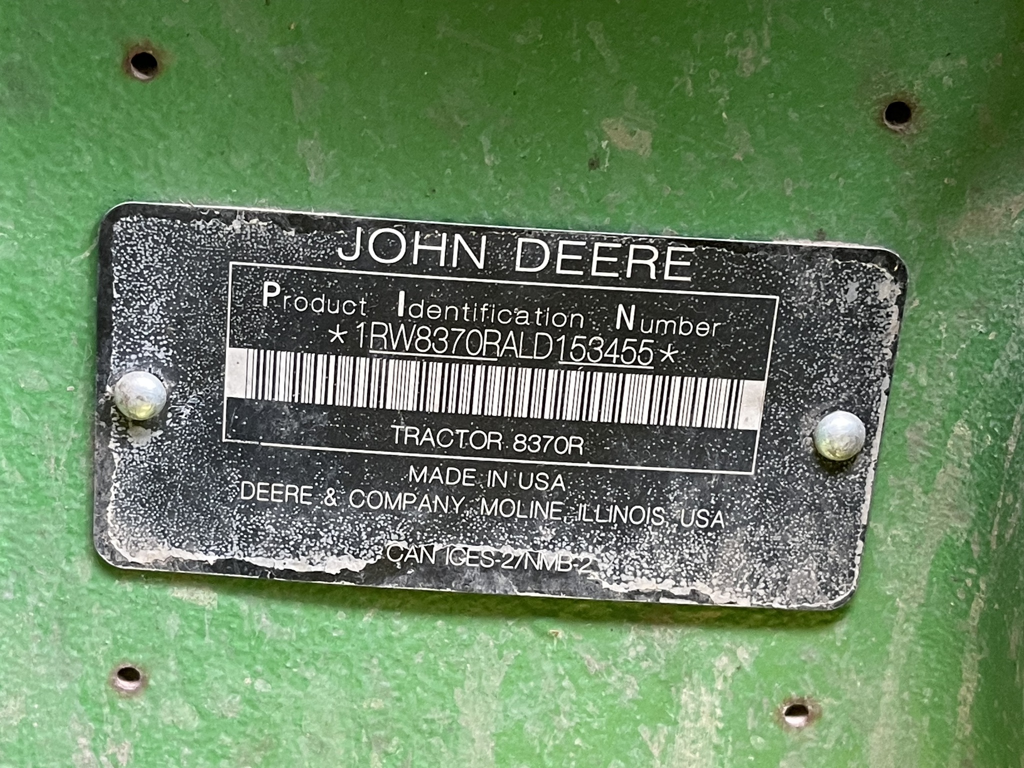 2020 John Deere 8370R at Heritage Tractor in Roanoke, IL