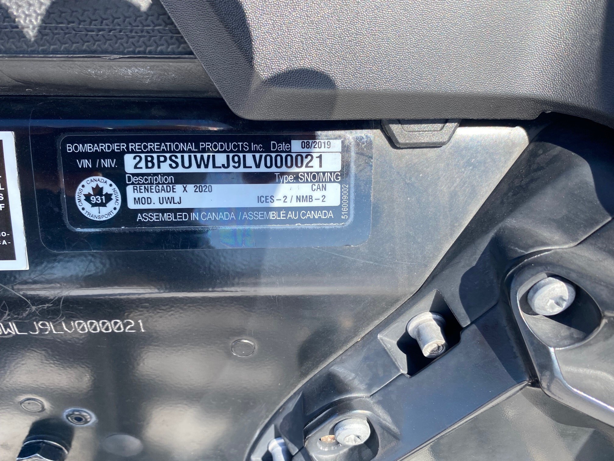 2020 Ski Doo Renegade X 850 E-Tec Image 6