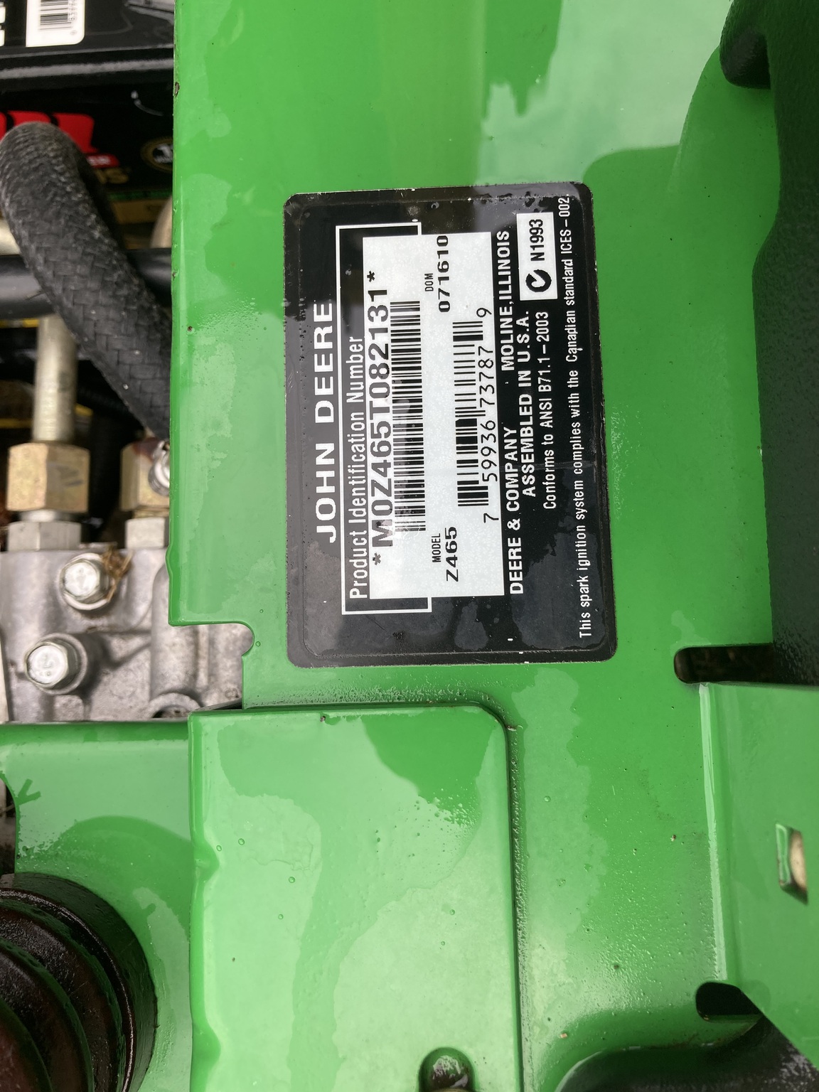 2010 John Deere Z465 Image 5