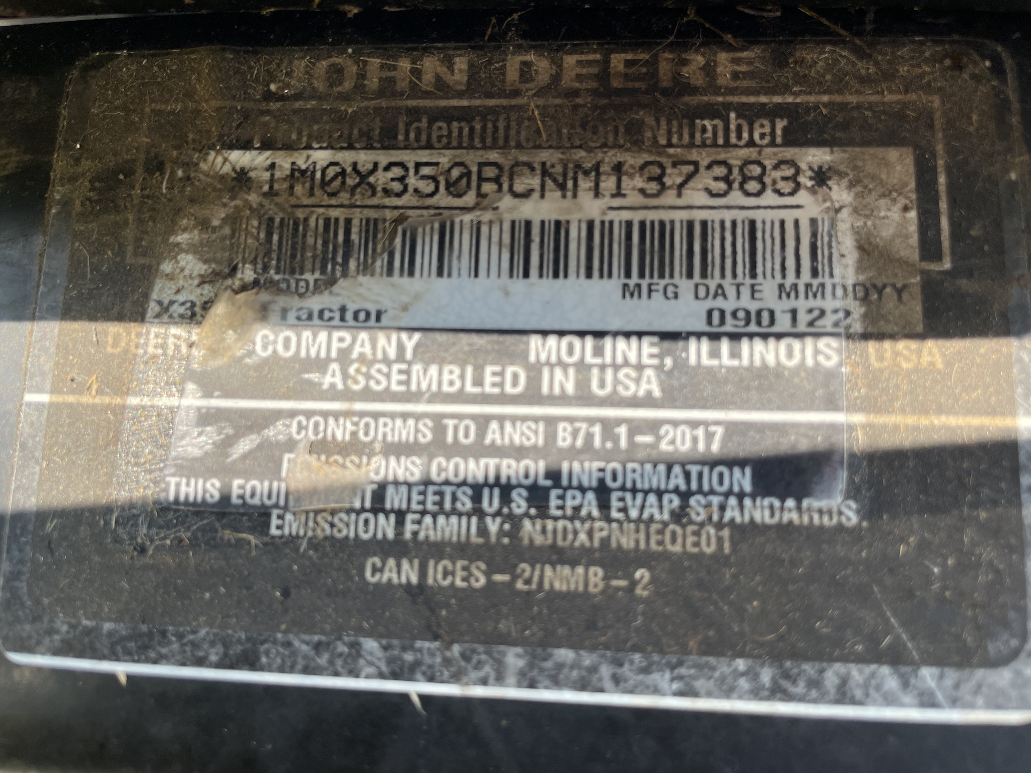 2022 John Deere X350 Image 8