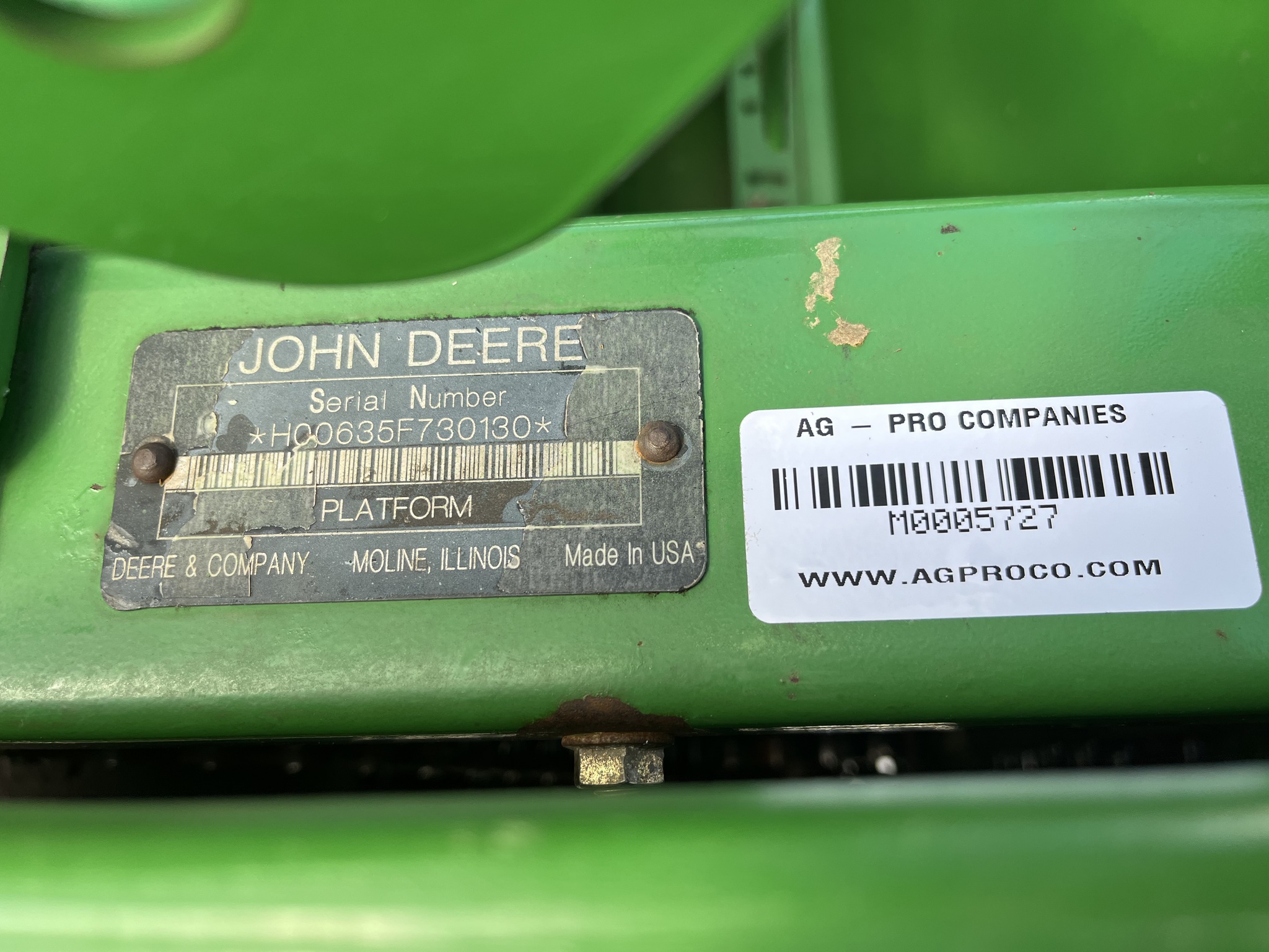 2009 John Deere 635F Image 9