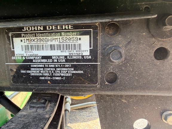 Photo of 2023 John Deere X390