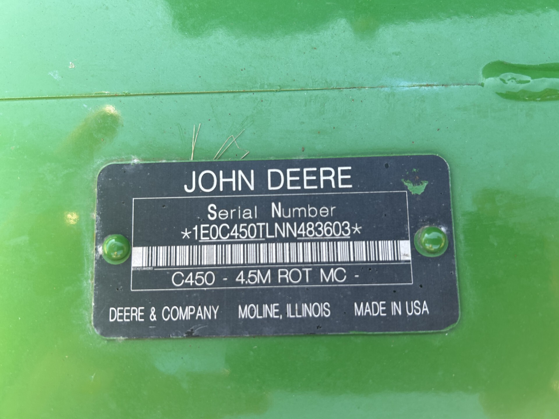  2022 John Deere C450 at Heritage Tractor in Atchison, KS