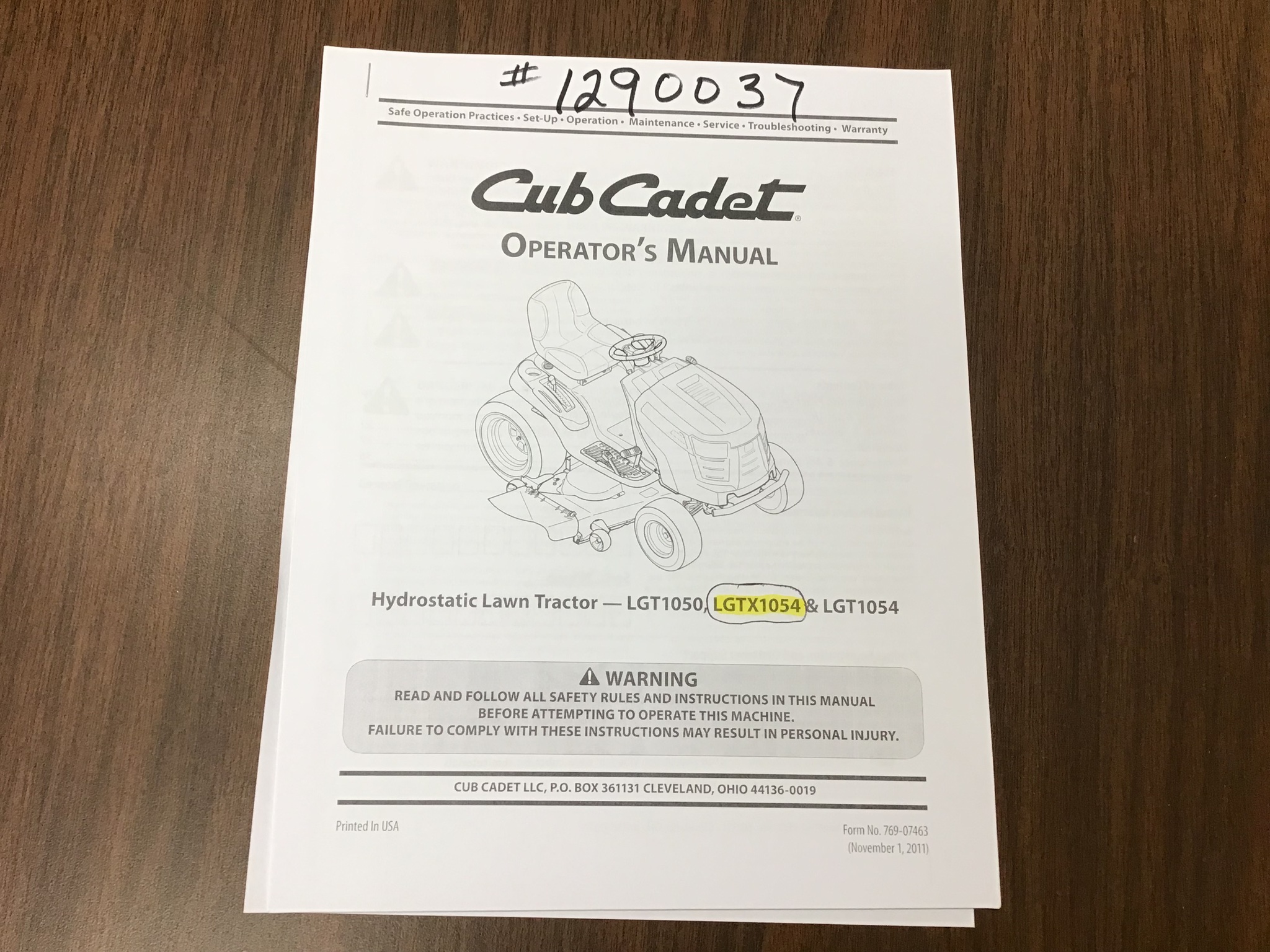 2013 Cub Cadet LGTX1054 Image 11