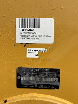 2020 John Deere 333G