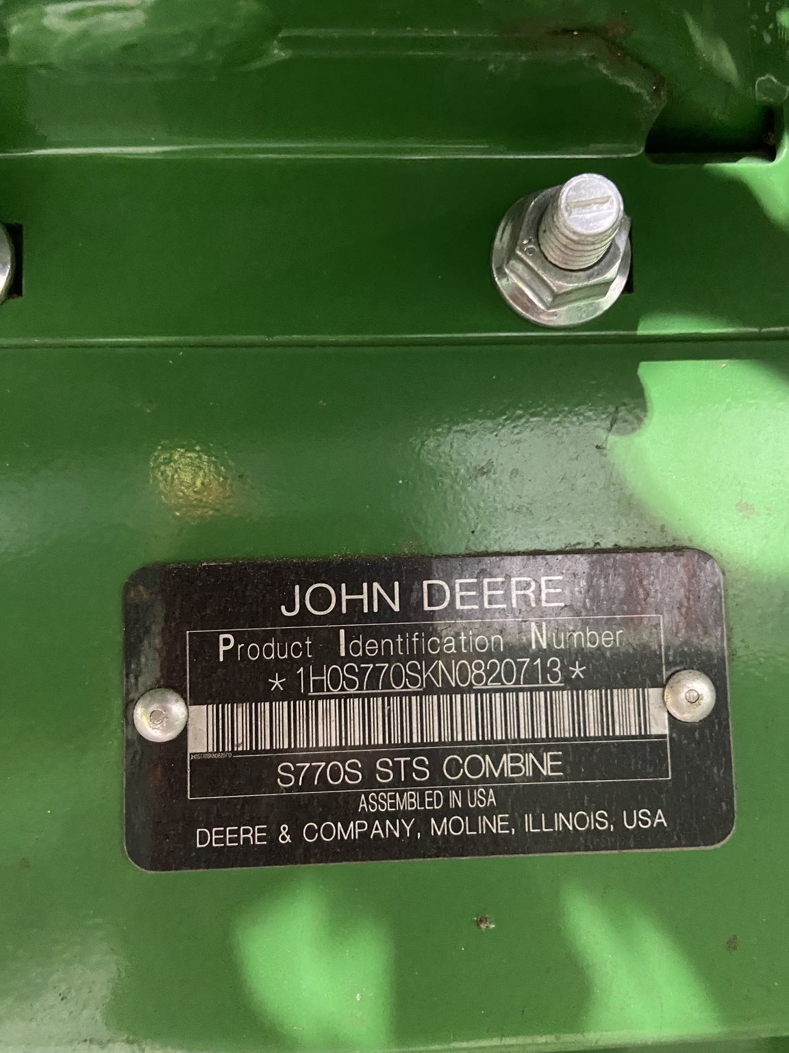  2022 John Deere S770 at Heritage Tractor in Lacon, IL