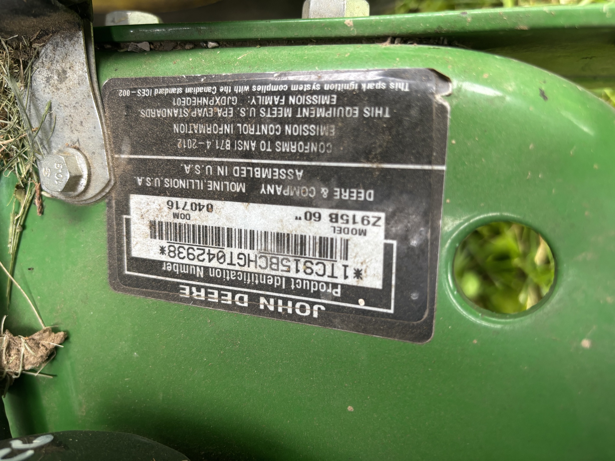Used 2016 John Deere Z915B Zero Turn Mowers at Koenig Equipment in Urbana, OH - PhotoXL8