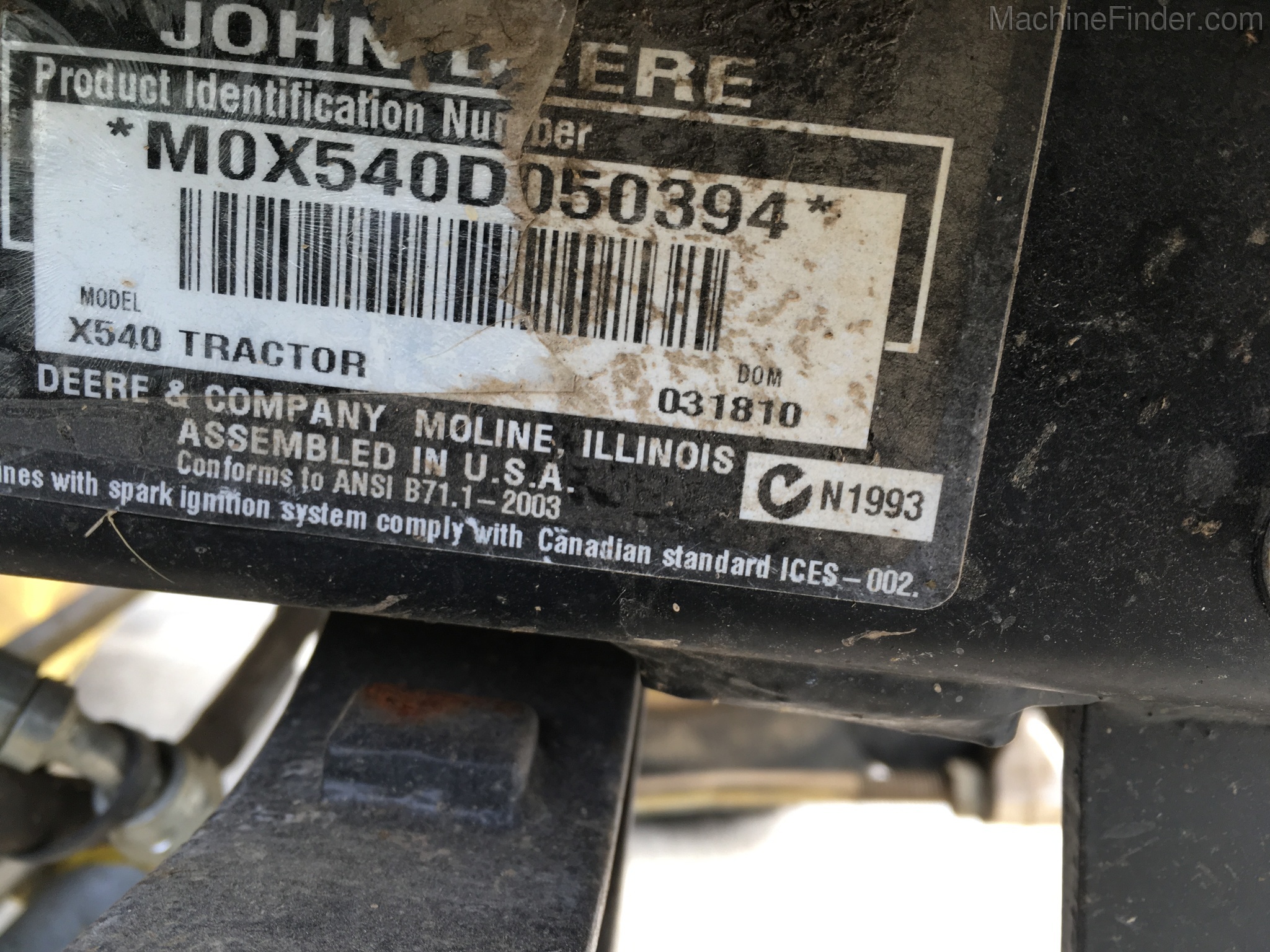 2010 John Deere X540 Image 6