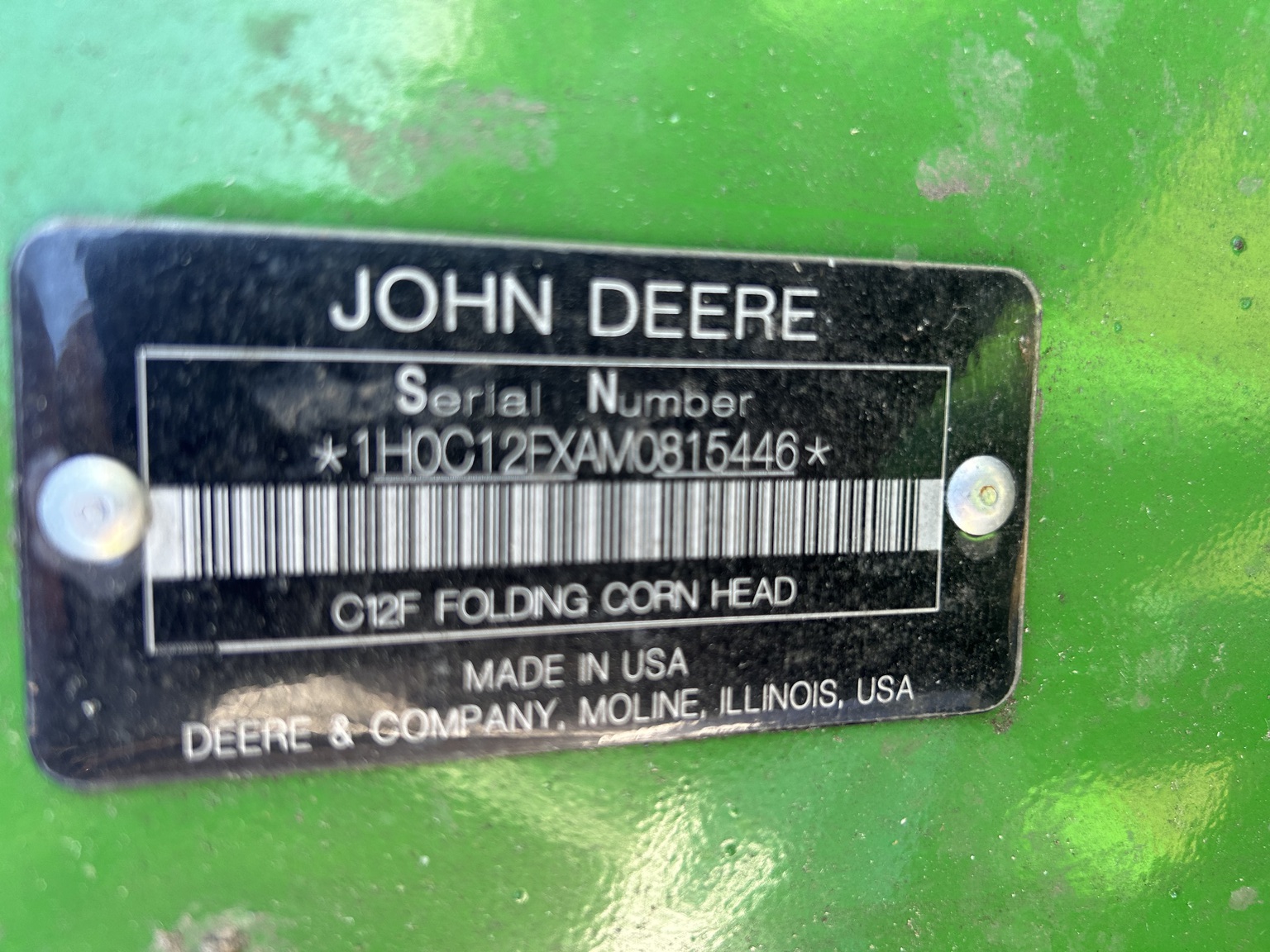  2021 John Deere C12F at Heritage Tractor in Roanoke, IL