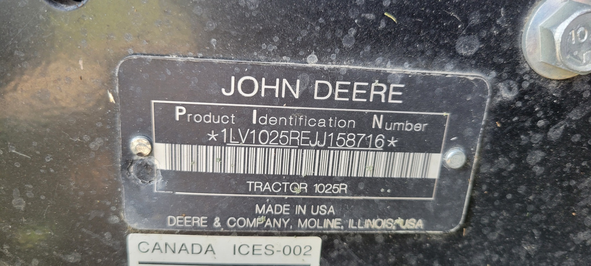 2018 John Deere 1025R Image 14