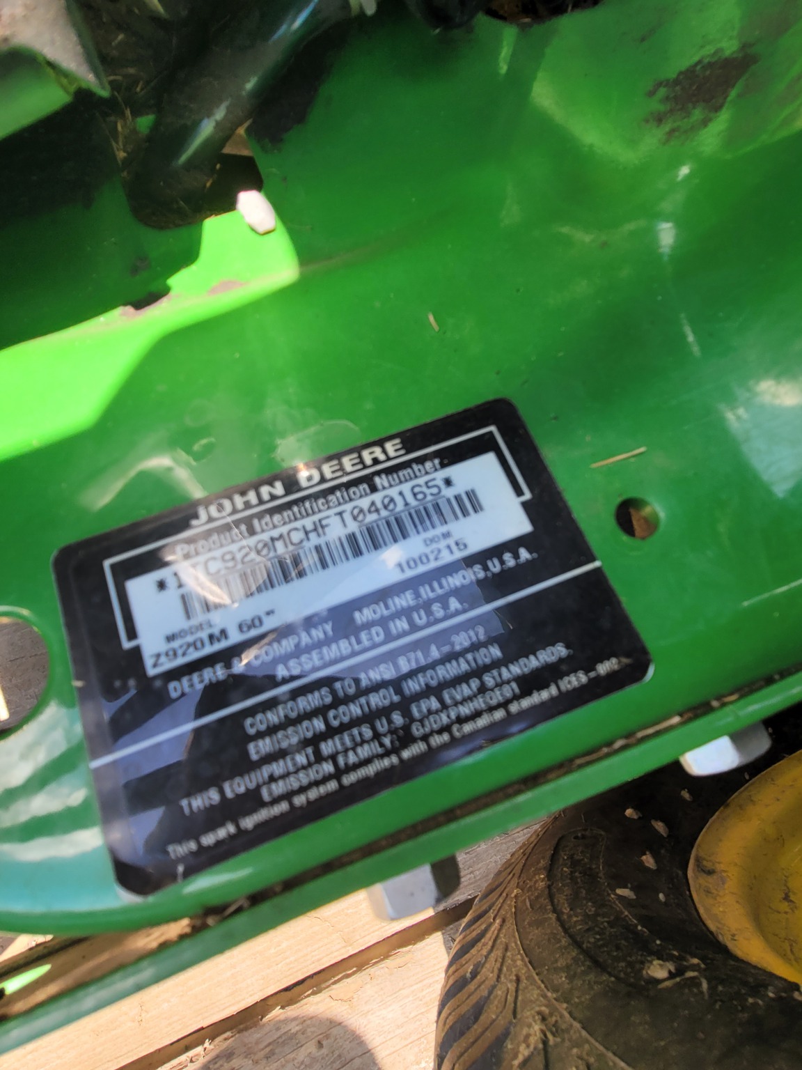 2015 John Deere Z920M Image 8