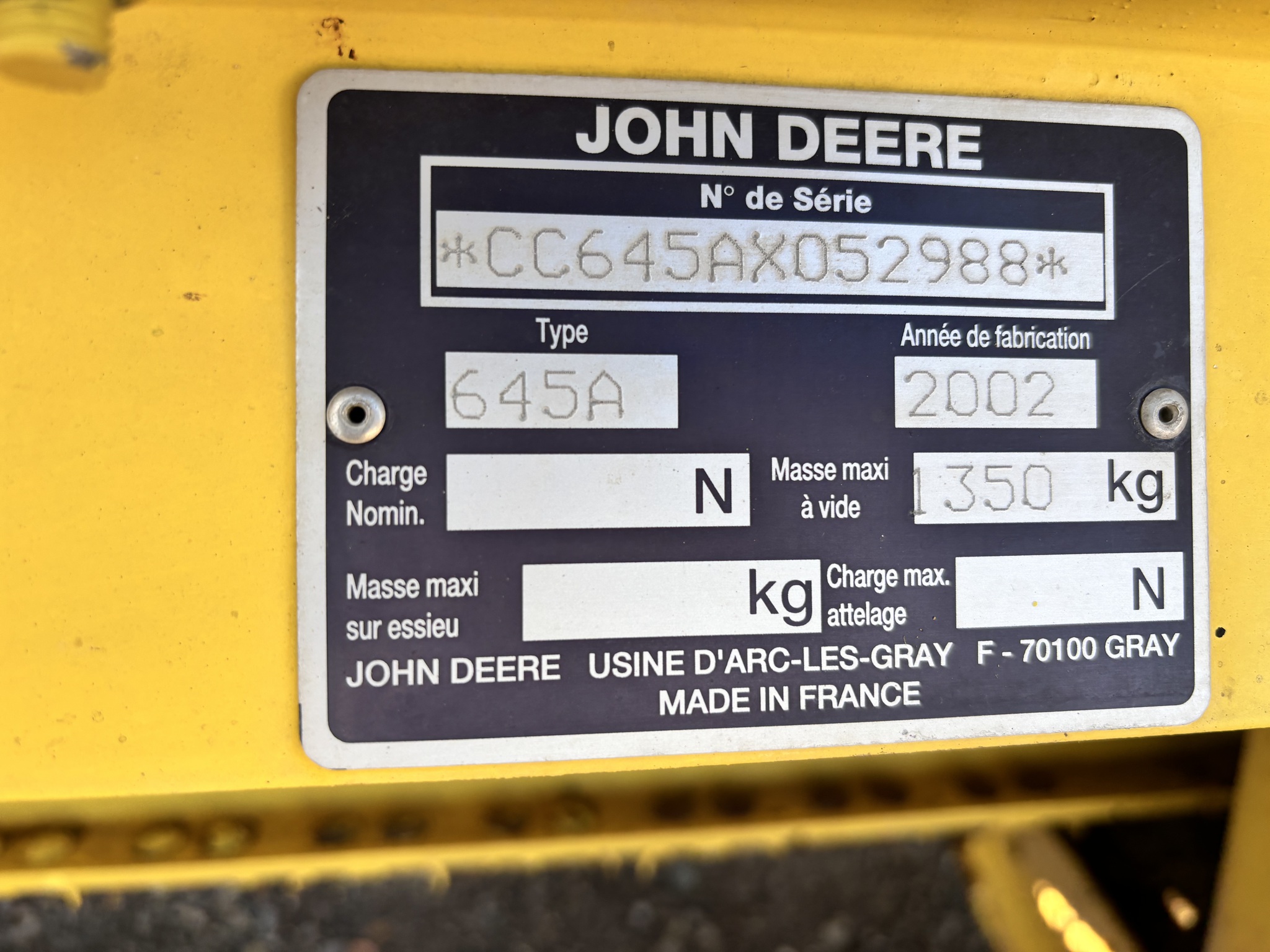 2002 John Deere 645A Image 6