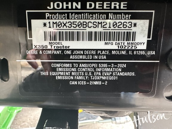 Photo of 2026 John Deere X350