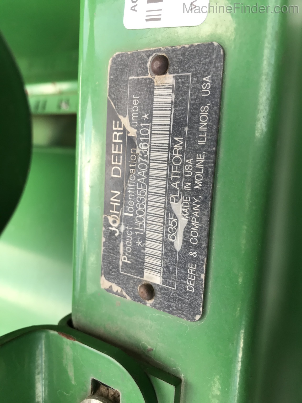 2010 John Deere 635F Image 8