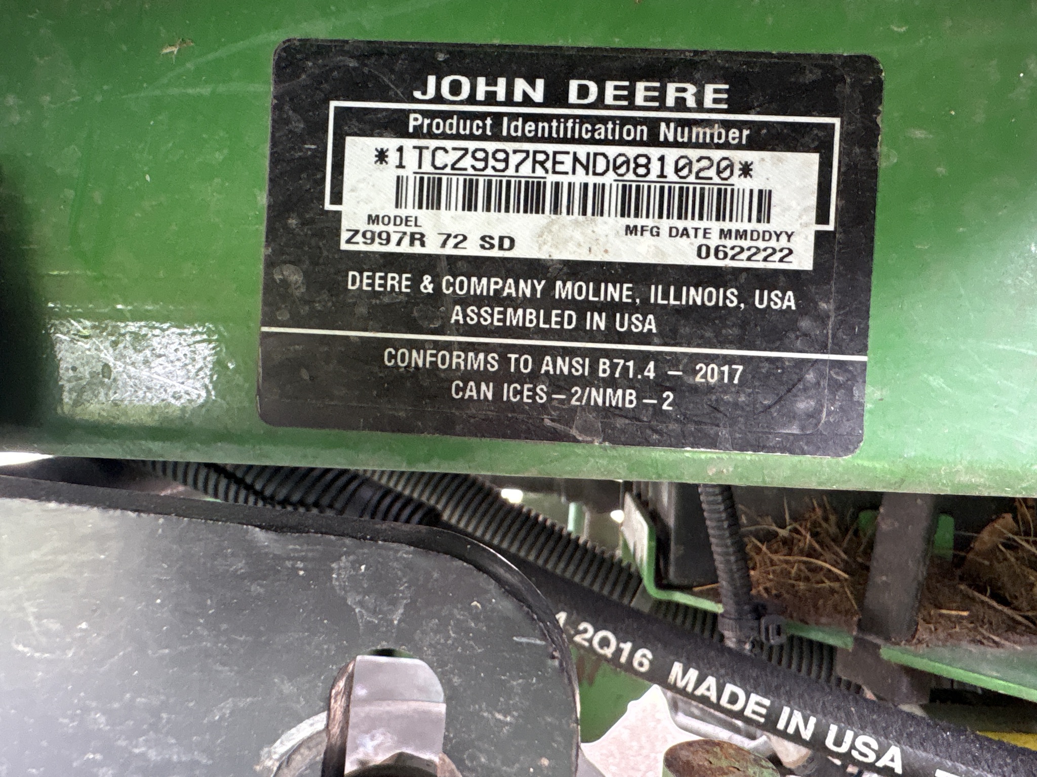  2022 John Deere Z997R at Heritage Tractor in Geneseo, IL