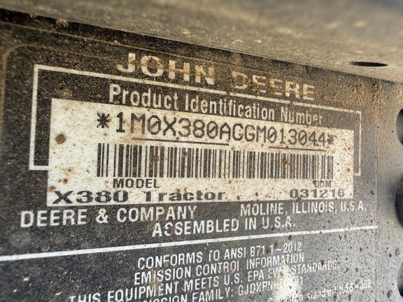 2016 John Deere X380 - Photo2