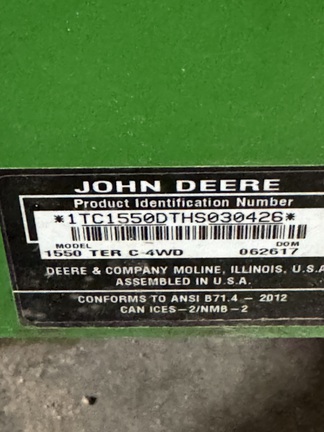 2017 John Deere 1550 - Photo11