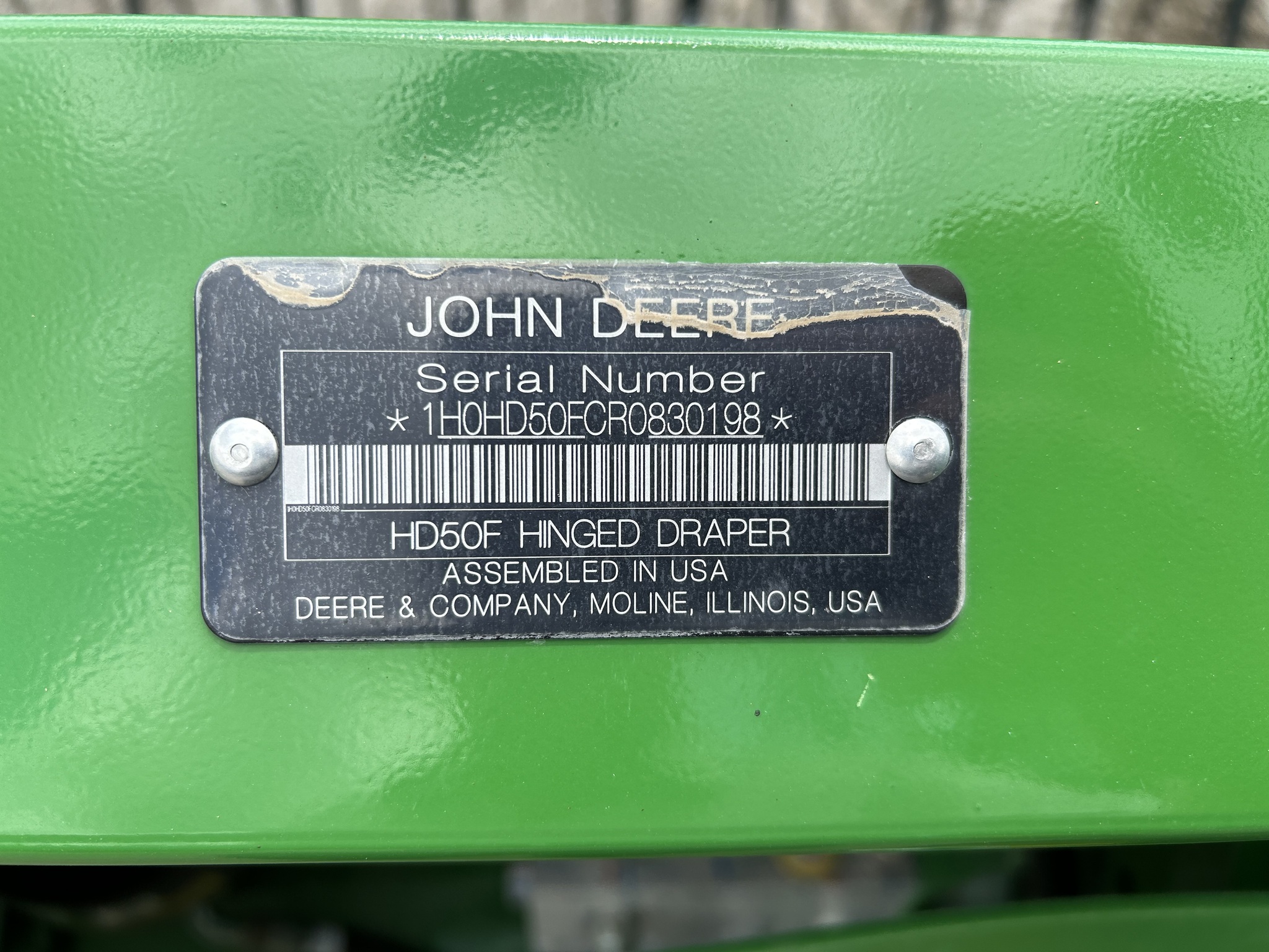  2024 John Deere HD50F at Heritage Tractor in Pittsburg, KS
