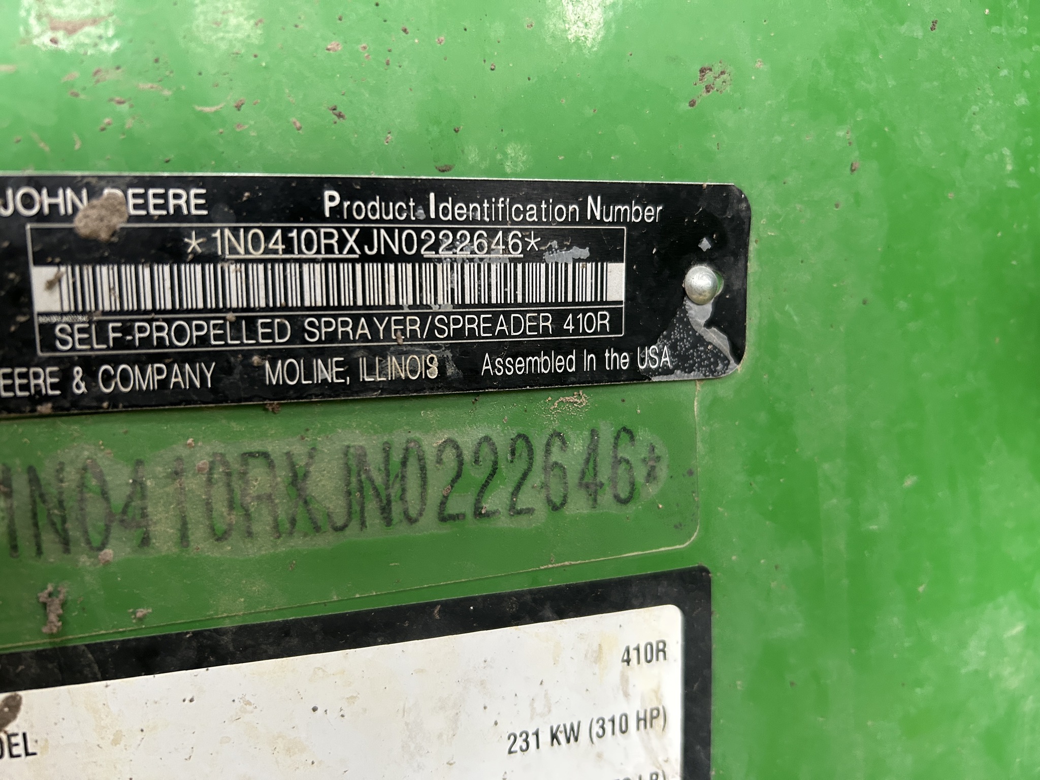  2022 John Deere 410R at Heritage Tractor in Carthage, IL