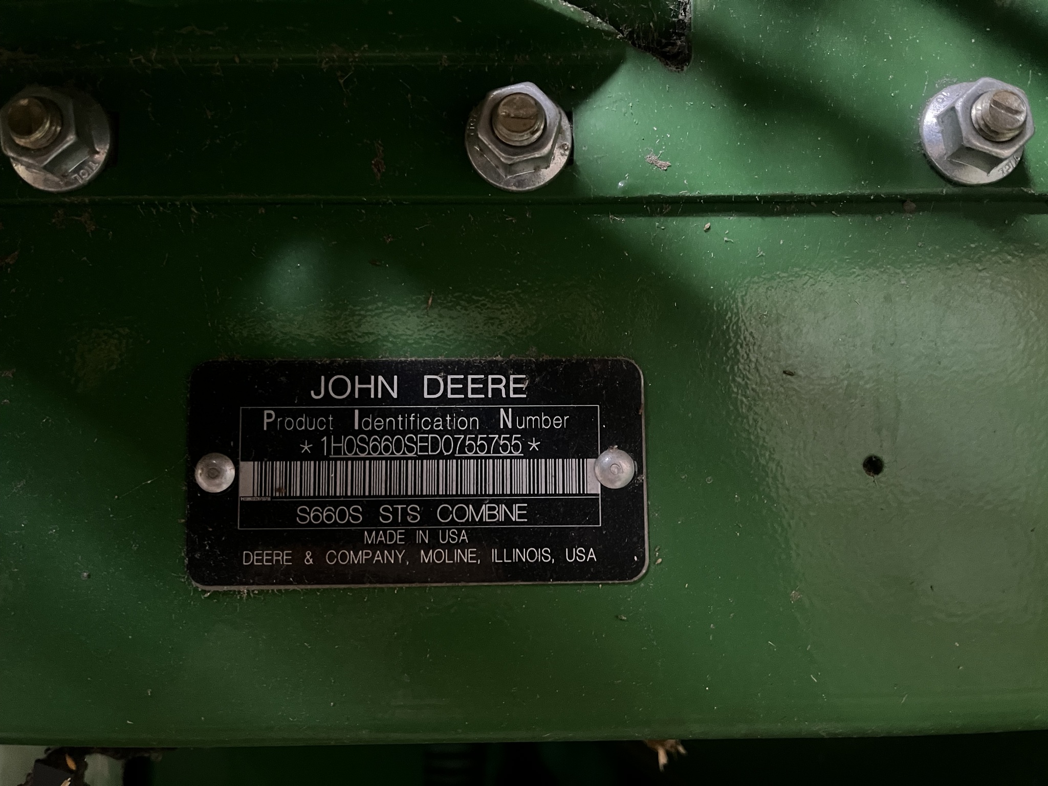 2013 John Deere S660 Image 2