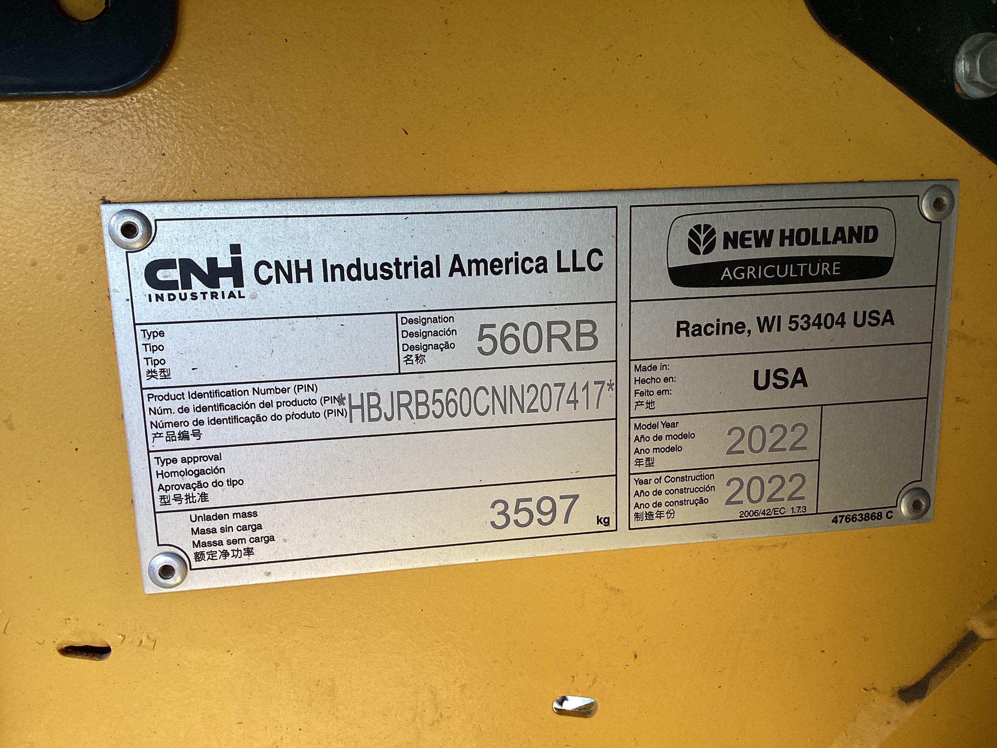 2022 New Holland Rollbelt 560 Image 20