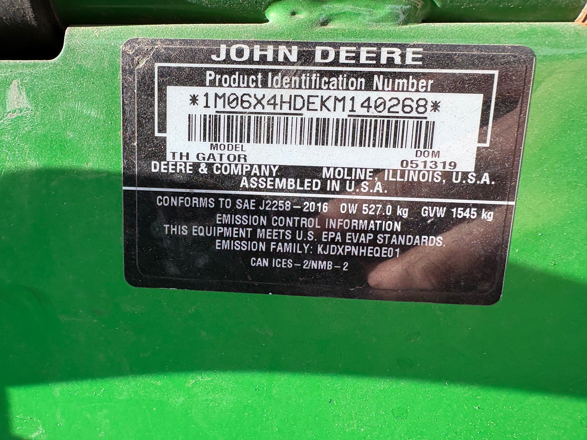 2019 John Deere TH 6X4 Image 11