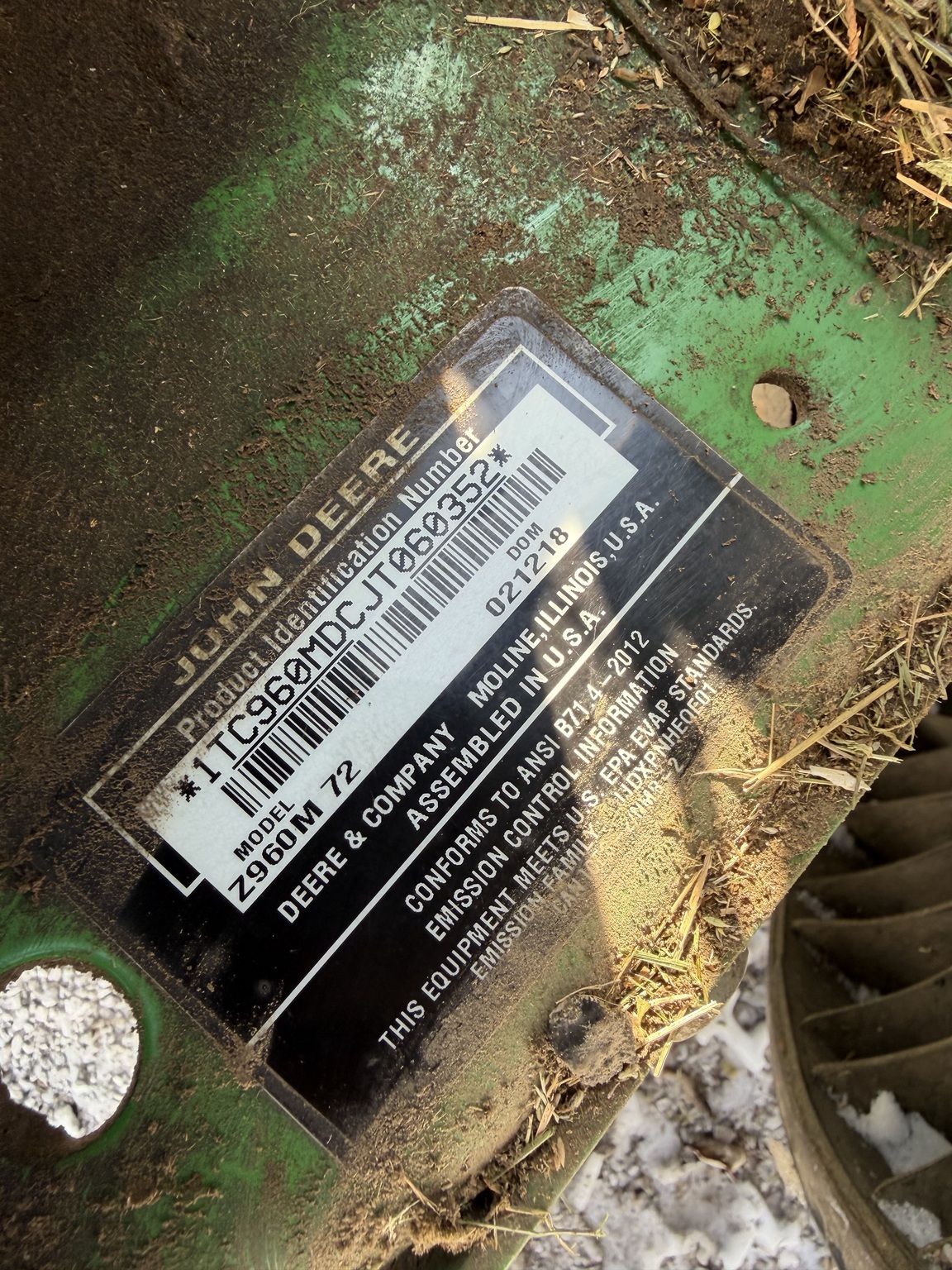 2018 John Deere Z960M Image 2