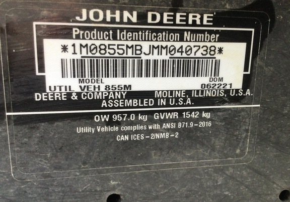 2021 John Deere XUV 855D S4
