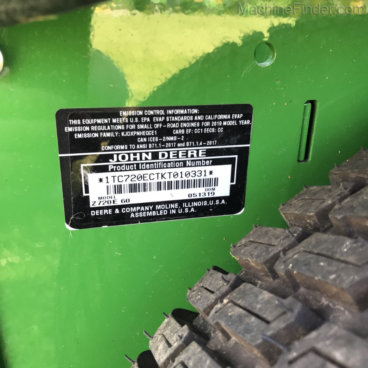 2019 John Deere Z720E Image 5