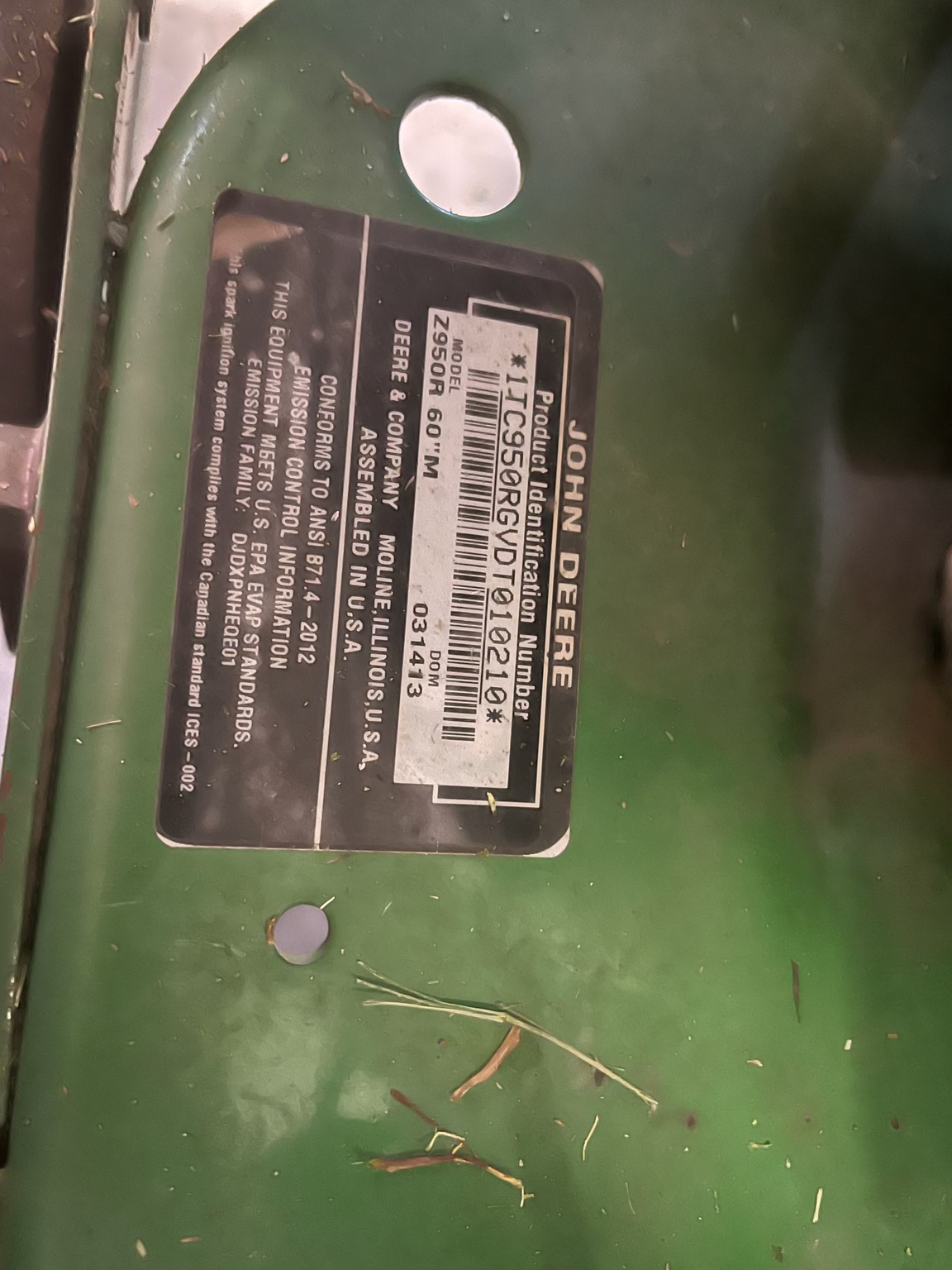 2013 John Deere Z950R Image 8