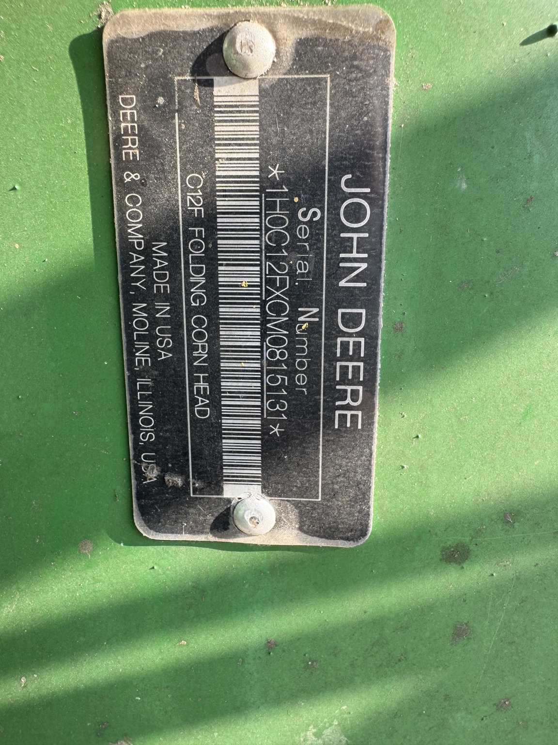  2021 John Deere C12F at Heritage Tractor in Macomb, IL