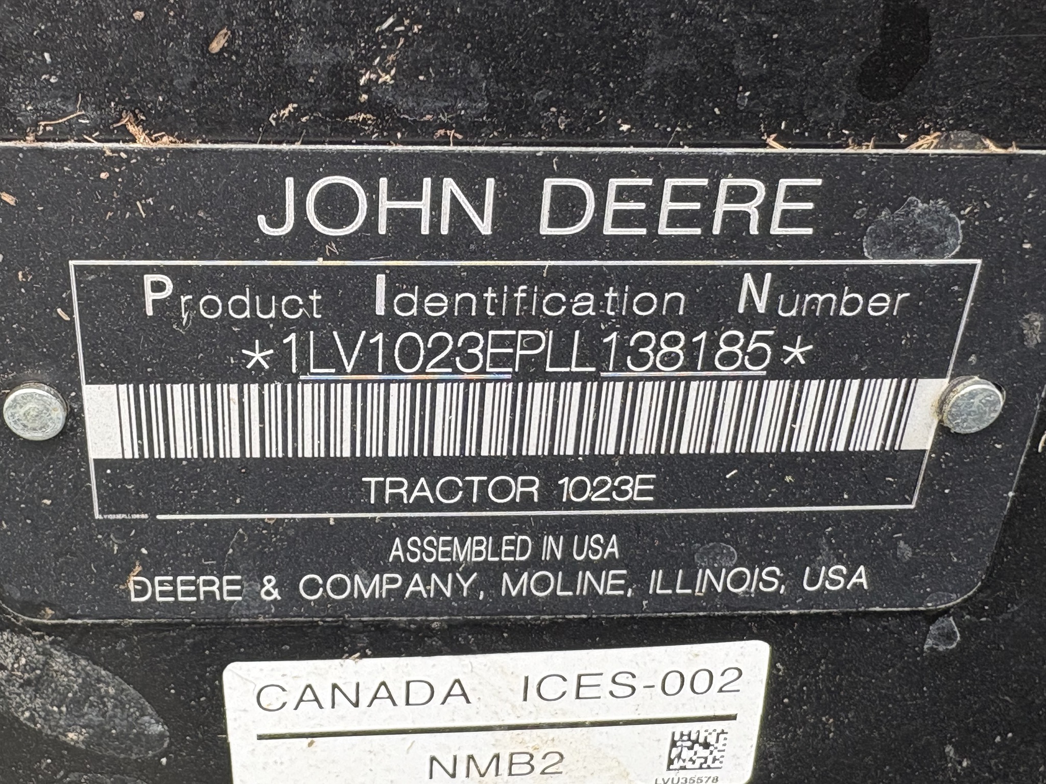 2020 John Deere 1023E Image 23