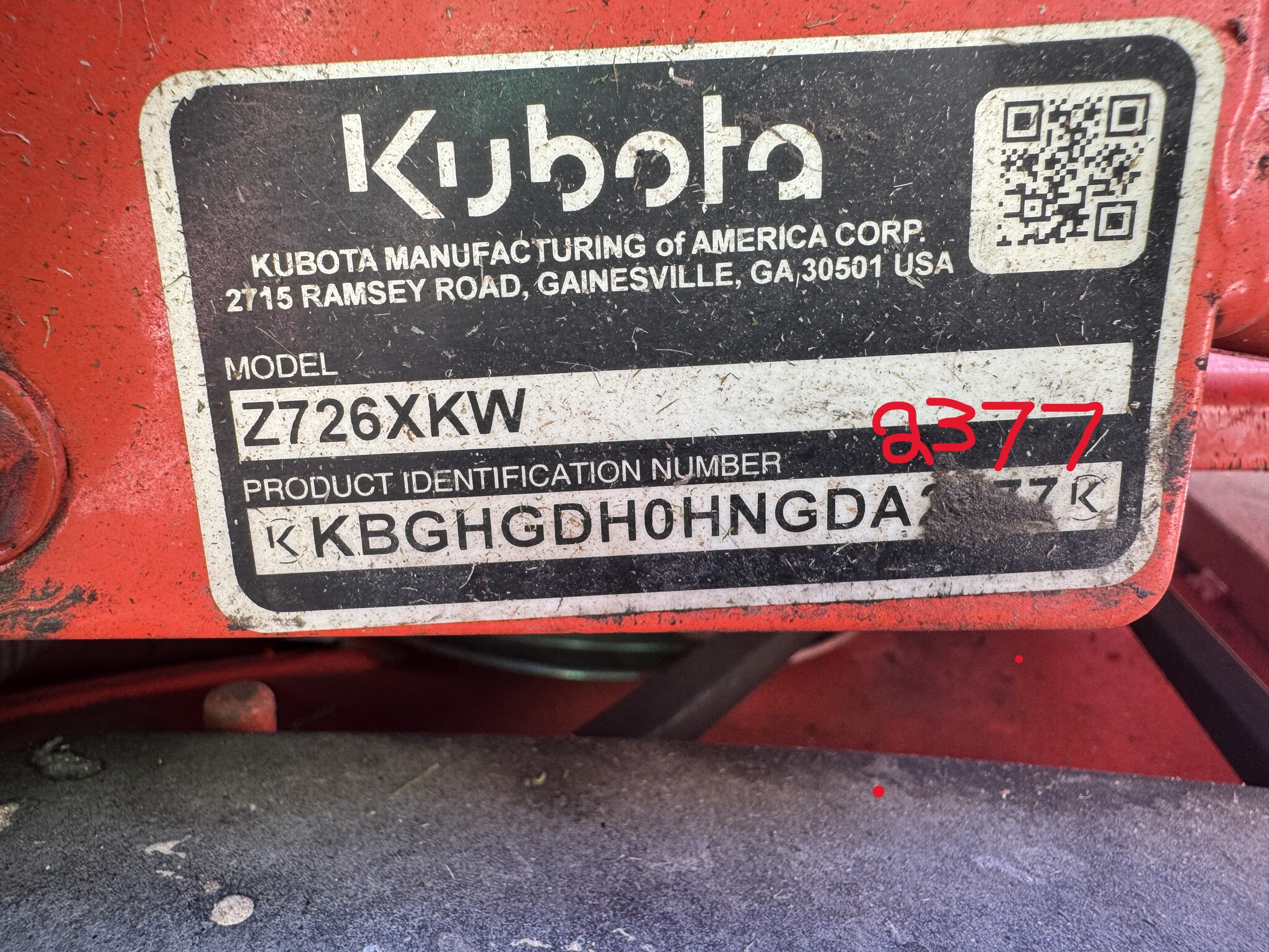 2022 Kubota Z726X Image 16