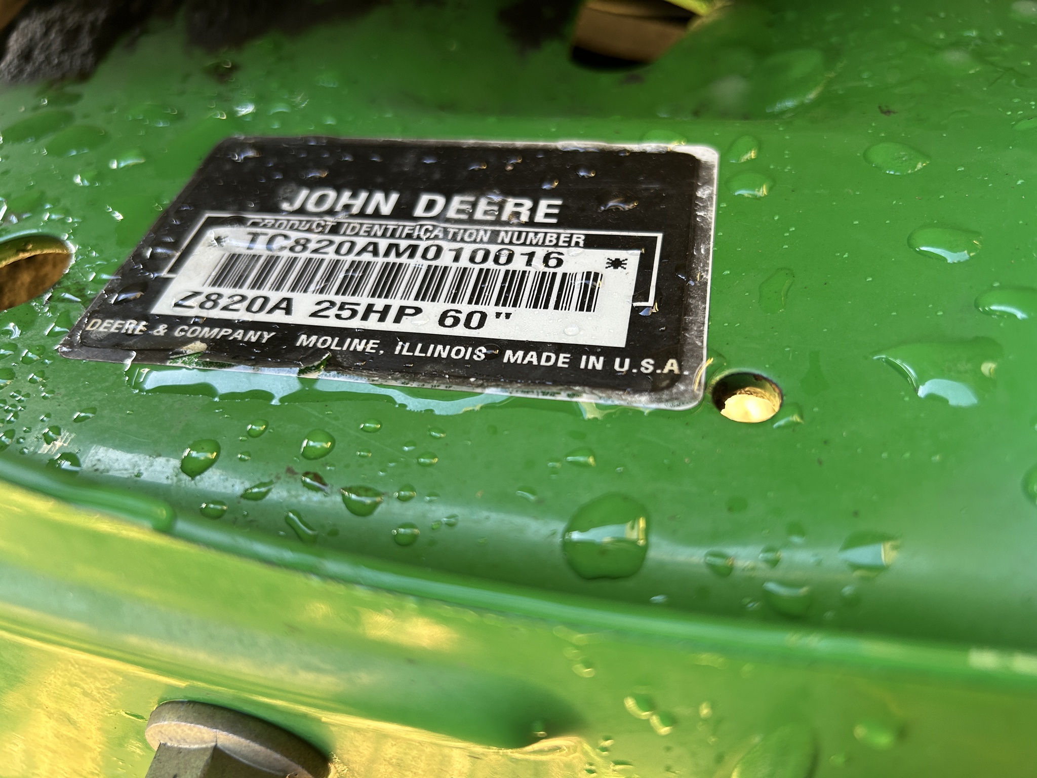  2008 John Deere Z820A at Heritage Tractor in Pontiac, IL