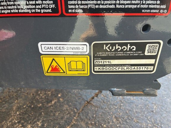 Used 2024 Kubota ZD1211 Zero Turn Mowers at Koenig Equipment in Greensburg, IN - Photo8