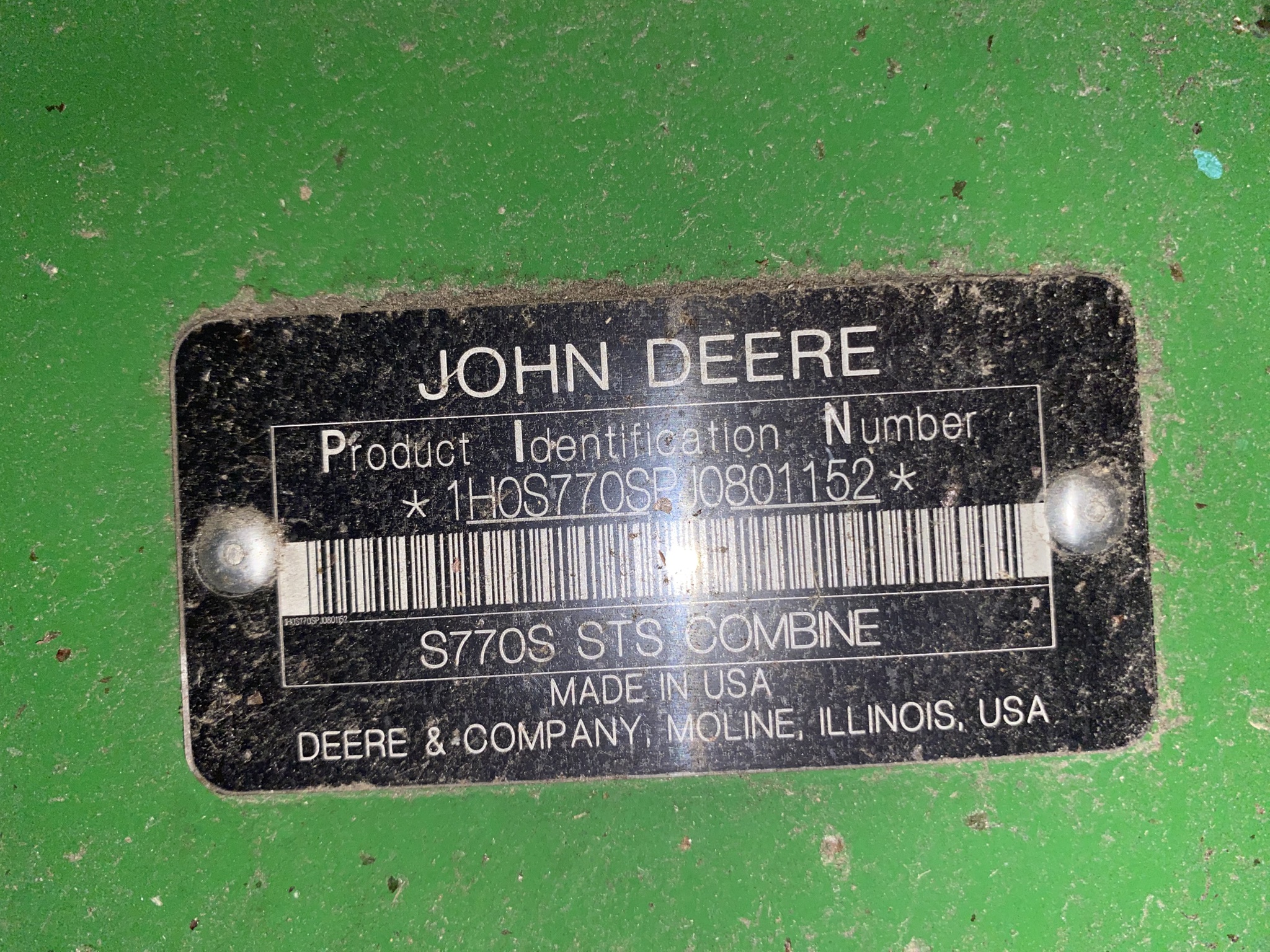 2018 John Deere S770 Image 7